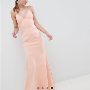 Asos Drop Waist Scuba Cami Maxi Dress